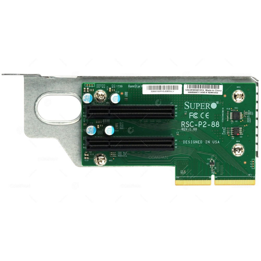 RSC-P2-88 SUPERMICRO DUAL SLOT PCI-E X8 2U PASSIVE LHS RISER CARD FOR NUTANIX NX-TDT-2NL3-G6  SUPERMICRO 6029BT-DNC0R -